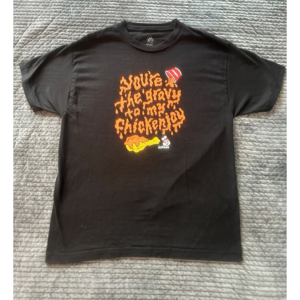 Jollibee Fried Chicken 'You're The Gravy To My Chicken' Mens Large Black T-shirt